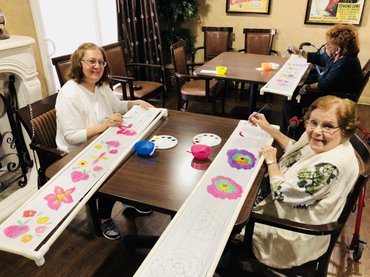 Arts & Crafts Painting Silk Scarves in honor of Spring's Arrival!
